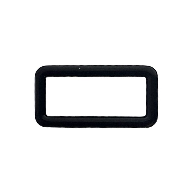 Rechthoekige ring zwart 40mm