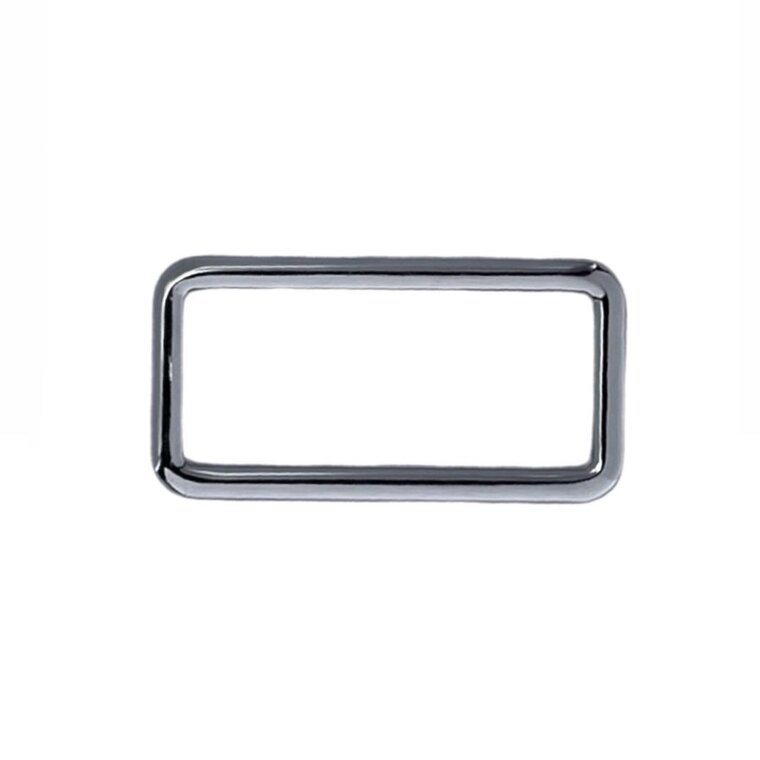 Rechthoekige ring nikkel dunne draad 40mm 2 stuks