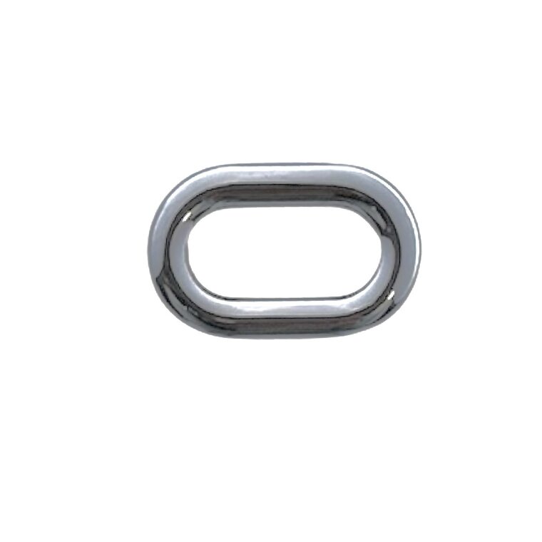Ovaal vormige ring nikkel 13mm