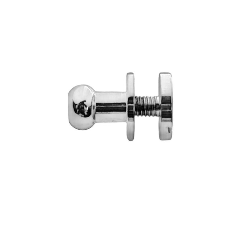 Geweerknoop nikkel platte kop 12mm