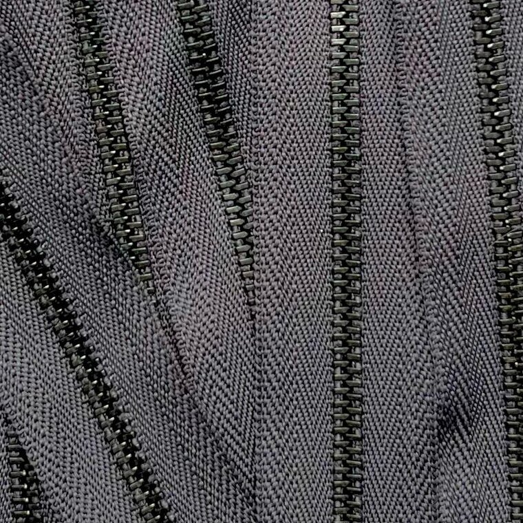 Metalen rits gun metal maat 3 paarsgrijs donker