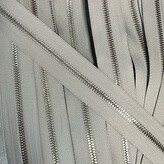 Metalen rits nikkel maat 3 lichtgrijs