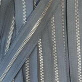 Metalen rits nikkel maat 3 middelgrijs