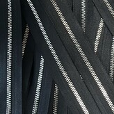 Metalen rits nikkel maat 3 zwartgrijs