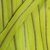 Metalen rits nikkel maat 3 appelgroen