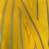 Metalen rits nikkel maat 3 okergeel