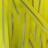 Metalen rits nikkel maat 3 lichtgeel