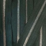 Metalen rits nikkel maat 3 donkergroen