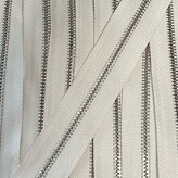 Metalen rits nikkel maat 3 gebroken wit