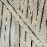 Metalen rits gun metal maat 3 taupe