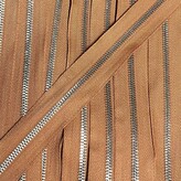 Metalen rits nikkel maat 3 lichtbruin