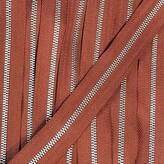 Metalen rits nikkel maat 3 cognak