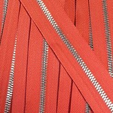 Metalen rits nikkel maat 3 donkeroranje