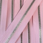 Metalen rits nikkel maat 3 lichtroze2.0