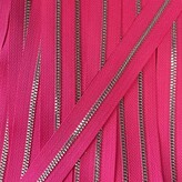 Metalen rits nikkel maat 3 hardroze