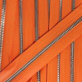 Metalen rits nikkel maat 5 lichtoranje