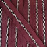 Metalen rits nikkel maat 5 donker bordeaux