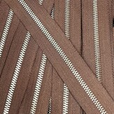 Metalen rits nikkel maat 5 barokbruin