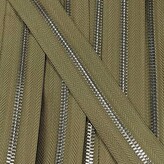 Metalen rits nikkel maat 5 kaki