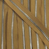 Metalen rits nikkel maat 5 bruingeel