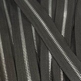 Metalen rits nikkel maat 5 donkerbruin