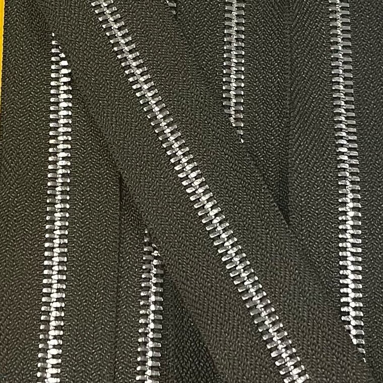 Metalen rits nikkel maat 5 donkergroen