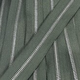 Metalen rits nikkel maat 5 groen