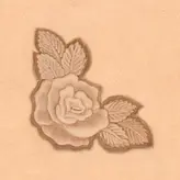 Ivan Leathercraft 3D Roos in hoek stempel
