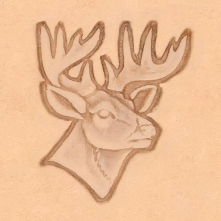 Ivan Leathercraft 3D Wilde hert stempel