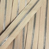 Metalen rits nikkel maat 8 lichtbeige