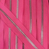 Metalen rits nikkel maat 8 roze