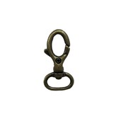 Musketonhaak oud goud 13mm 2stuks