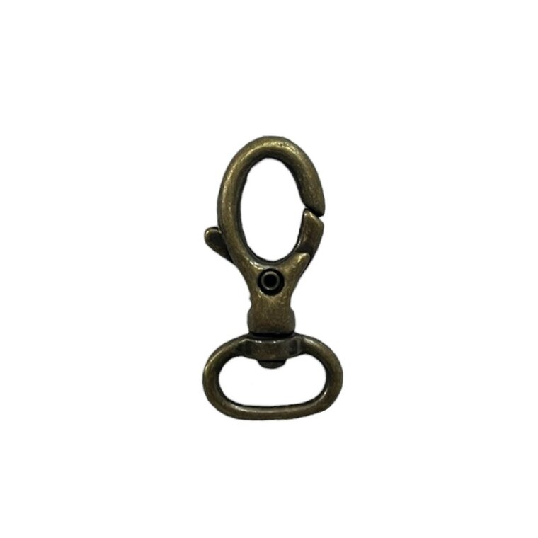 Musketonhaak oud goud 37mm 2stuks