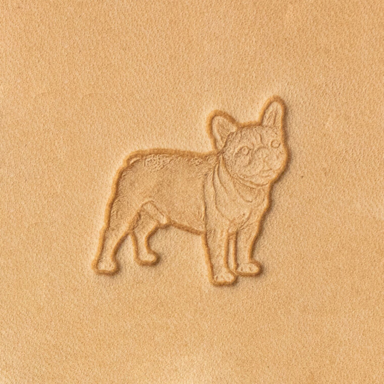 Ivan Leathercraft 3D Franse bulldog stempel