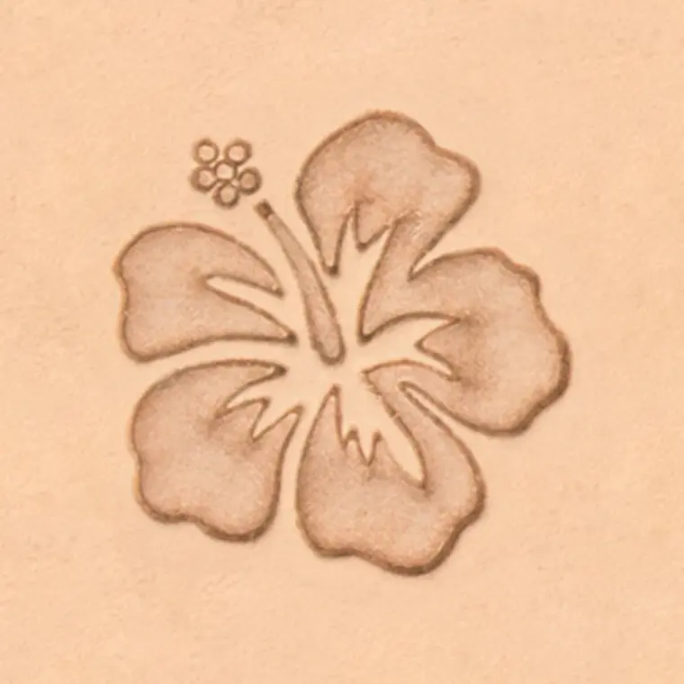 Ivan Leathercraft 3D hibiscus stempel