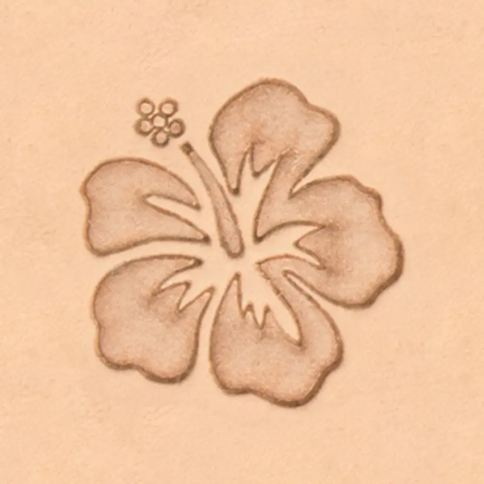 Ivan Leathercraft 3D hibiscus stempel