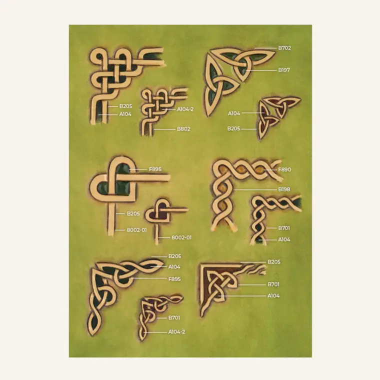 Ivan Leathercraft Sjabloon voor keltische hoeken