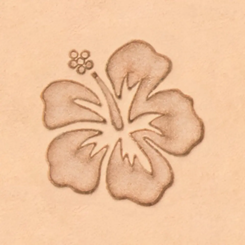 Ivan Leathercraft 3D hibiscus stempel