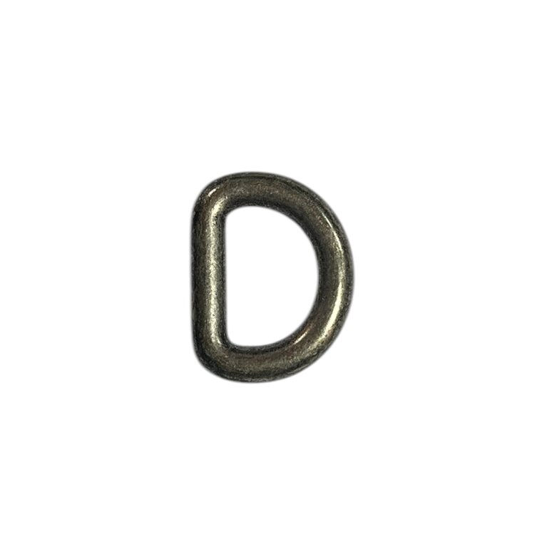 D-ring oud zilver