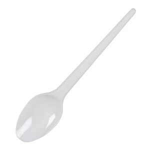 HorecaTraders Wegwerp Plastic Lepel Wit 15 cm (100 stuks)
