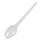 HorecaTraders Wegwerp Plastic Lepel Wit 15 cm (100 stuks)