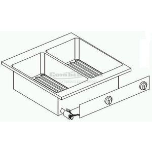 Giorik Inbouw elektrische friteuse 2 x 6 Liter