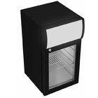 Combisteel Kleine Mini Koelkast Zwart met verlichting 52 Liter
