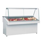 Combisteel Slager Vitrine | Gebogen Glas 118(h)x150(b)x76,5(d) cm