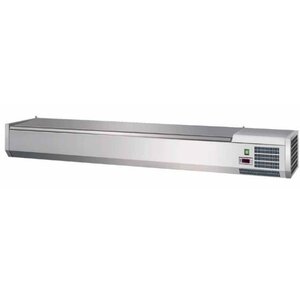 Combisteel Opzetkoelvitrine met RVS Deksel 5 x 1/4 GN