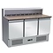 Combisteel Pizza gekoelde werkbank / saladette - 9 X 1/6 Gastronorm