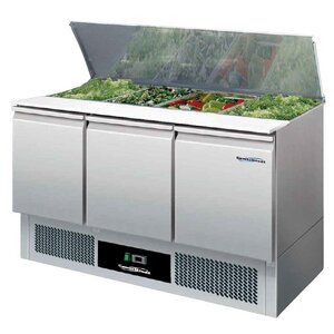 Combisteel Gekoelde saladette 3 deurs 87x137x70 cm (HXBXD)