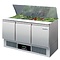 Combisteel Gekoelde saladette 3 deurs 87x137x70 cm (HXBXD)