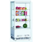 Combisteel Glazen koelvitrine wit 78 Liter - 3 Roosters