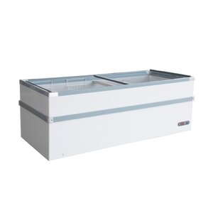 Combisteel Vrieskist met glazen schuifdeksel 900 Liter 255x96x82,5 cm (bxdxh)